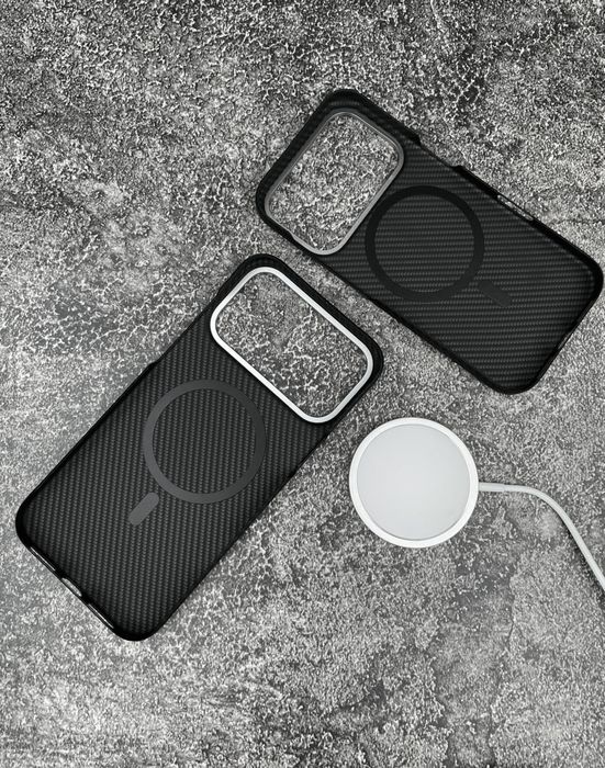 Чехол тонкий Kevlar Carbon MagSafe на iPhone 17 Pro Max/ 17 Pro Чохол