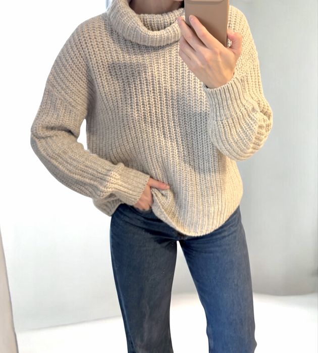 Szary cieply golf oversize Reserved S