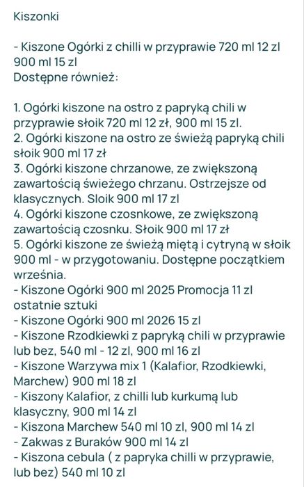 Domowe Przetwory, Sałatka Obiadowa, Dżem, Sok