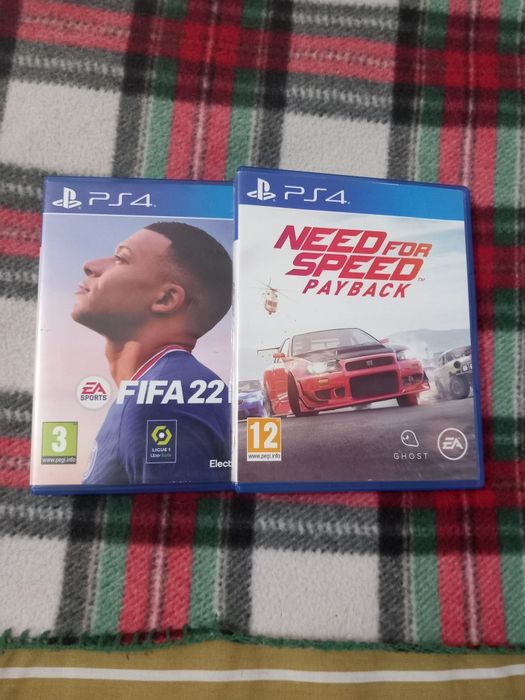 Jogos PS4 Fifa 22 e NFS PayBack