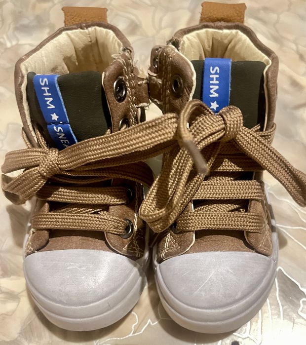 Дитячі шкіряні високі кеди  shoesme