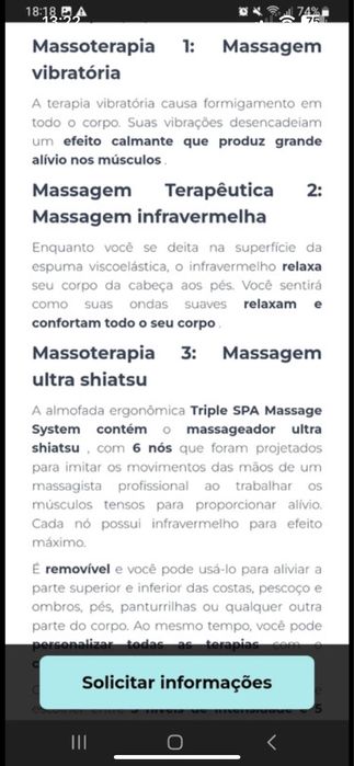 Colchao de massagem
