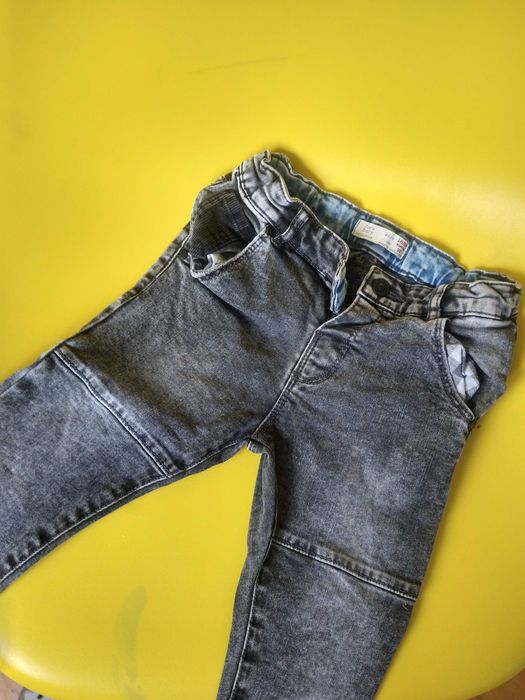 Zestaw spodnie szary Zara Basic 92 ocieplane