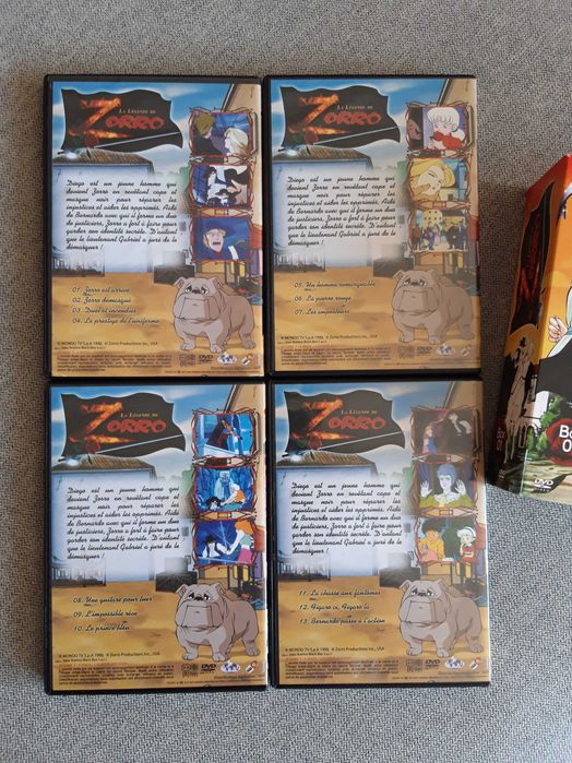 Pack 4 DVD desenho animado "ZORRO"
