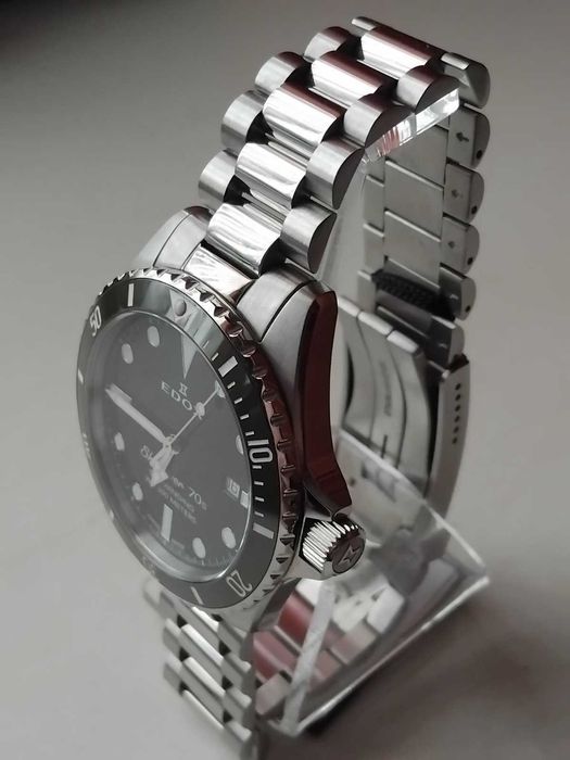 Акція!Новий Edox Skydiver 70s Black Dial Automatic Divers 801153VMNN 80115 3VM NN