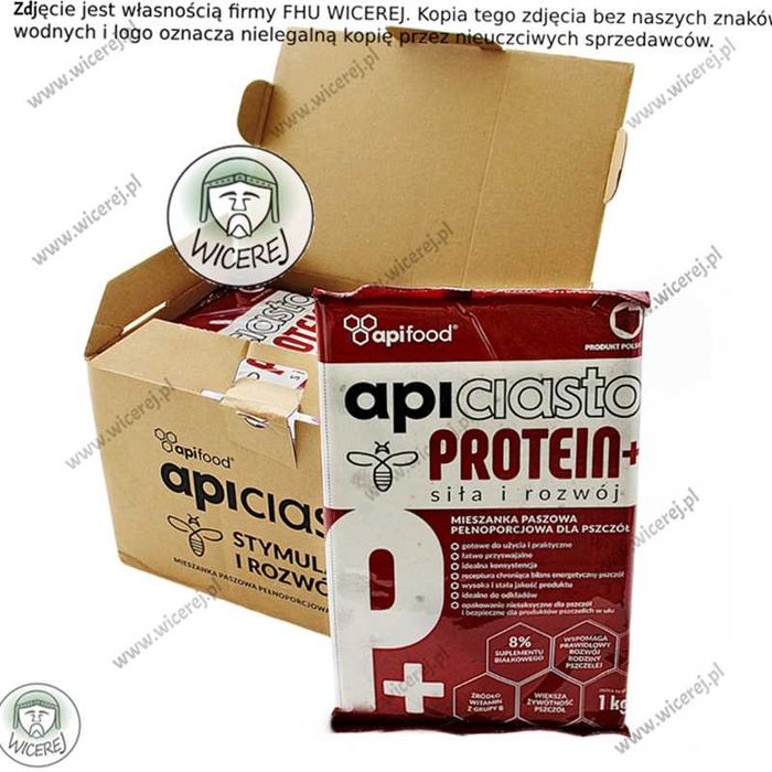 Ciasto Dla Pszczół Apifood Protein+ PORCJOWANE 10KG (10x1kg) Fondant