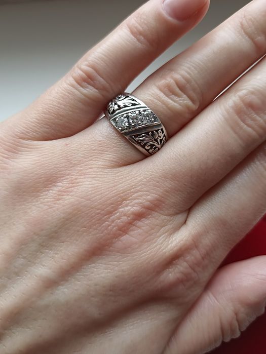 Коробочка для кольца, кольцо серебряное, серебро 925 пробы