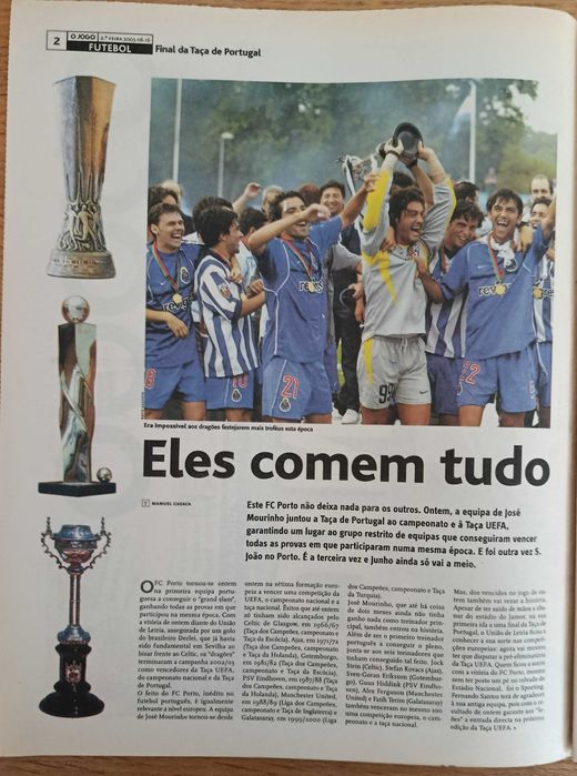 Jornal O Jogo de junho de 2003 - F. C. Porto único