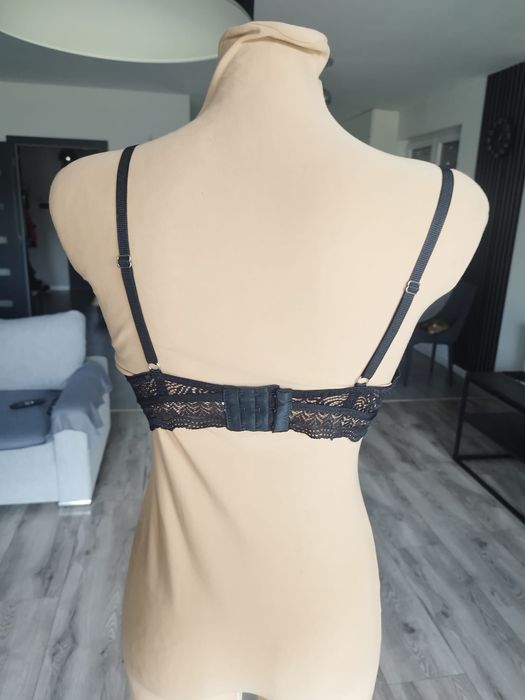 70B 75B czarny biustonosz damski push up