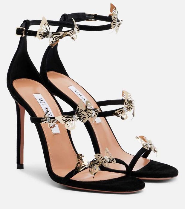 Zamszowe sandały Aquazzura