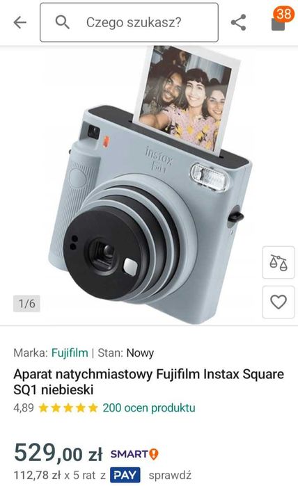Aparat natychmiastowy FUJIFILM instax SQUARE 1