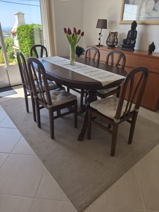 Conjunto mesa de jantar + 4 cadeiras