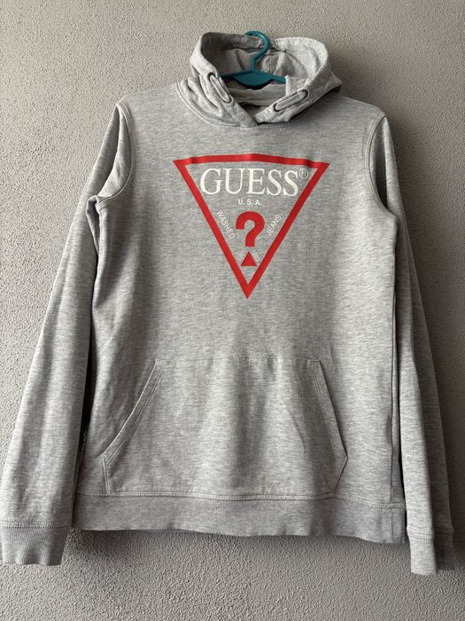 Guess bluza nowa z kapturem szara xs s bawelna premium eko dresowa