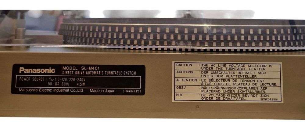 Gira-discos Panasonic SL-H401 – Tração Direta Automática
