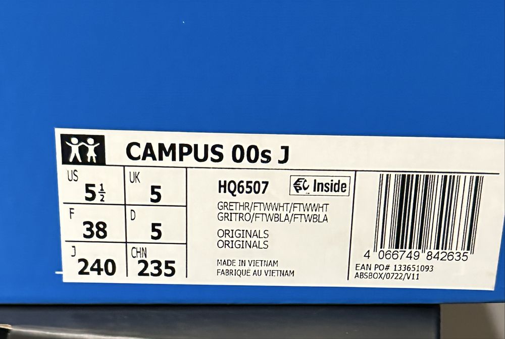 Size 38 - adidas Campus 00s Grey Gum