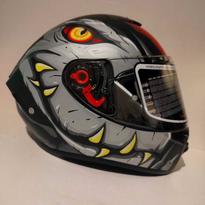 Capacete NZi T-rex c/viseira escura+transparente mota novo