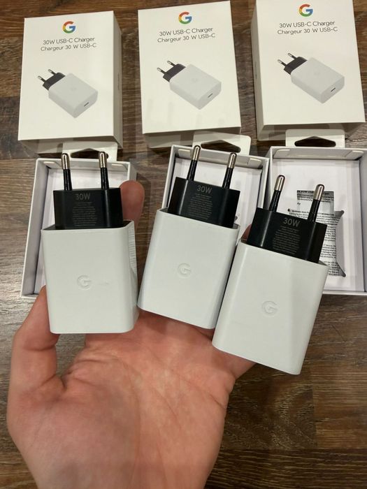 Оригинальный адаптер Google Pixel 30 Вт быстрая зарядка, блок usb-c