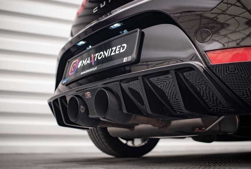 DIFUSOR TRASEIRO SEAT LEON 1P 2005-2012 PRETO BRILHANTE