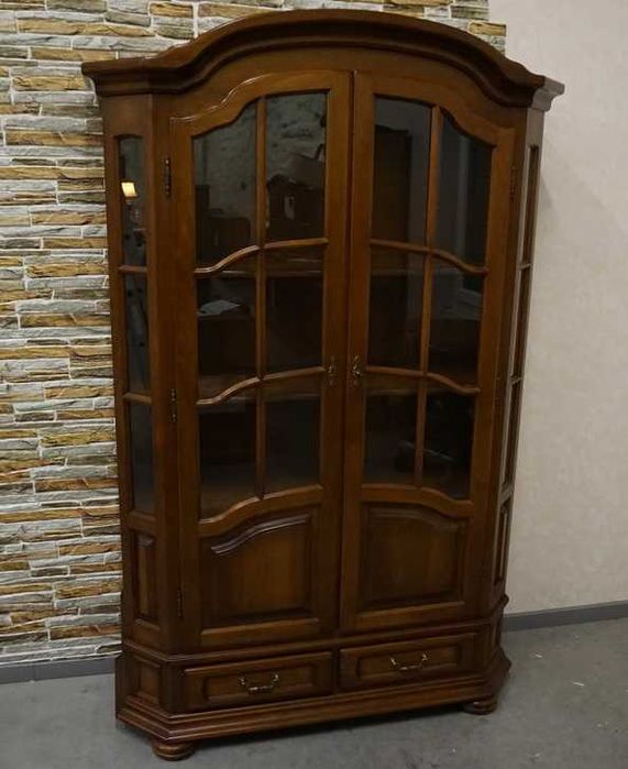 Witryna Biblioteka Orzechowa 2 Drzwiowa szer. 125 cm   (P-1369)