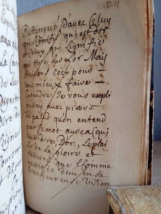 Stary Manuskrypt ok. 1780 Refleksje nad Życiem Zakonnym Theresy Lymard   - Pamiętnik