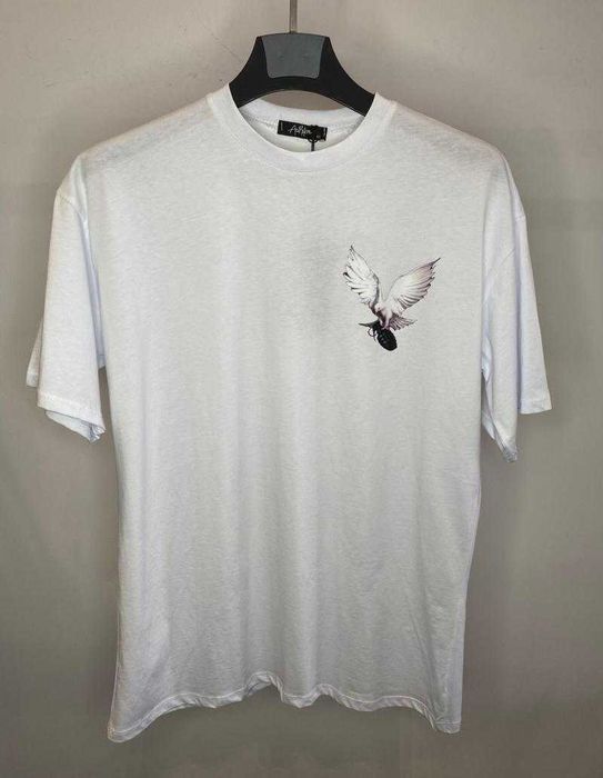 Męski t-shirt gołąb z granatem - prod. włoska L