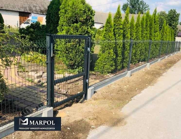 Ogrodzenie panelowe, podmurówka, montaż, brama, furtka aluminium stal