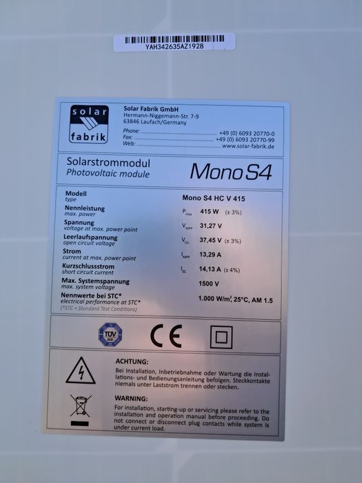 Panel solarny solar fabrik 415w tanio!