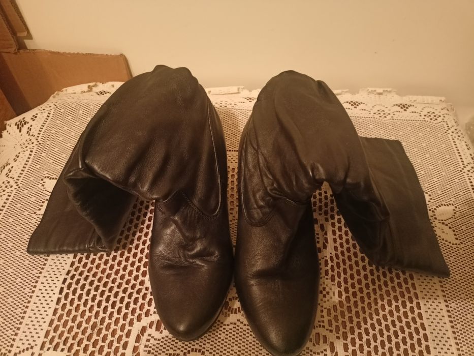 Kozaki damskie skórzane