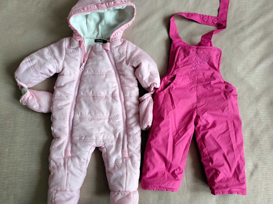 Paczka 19 szt. kurteczki, kombinezon r. 68/ 74