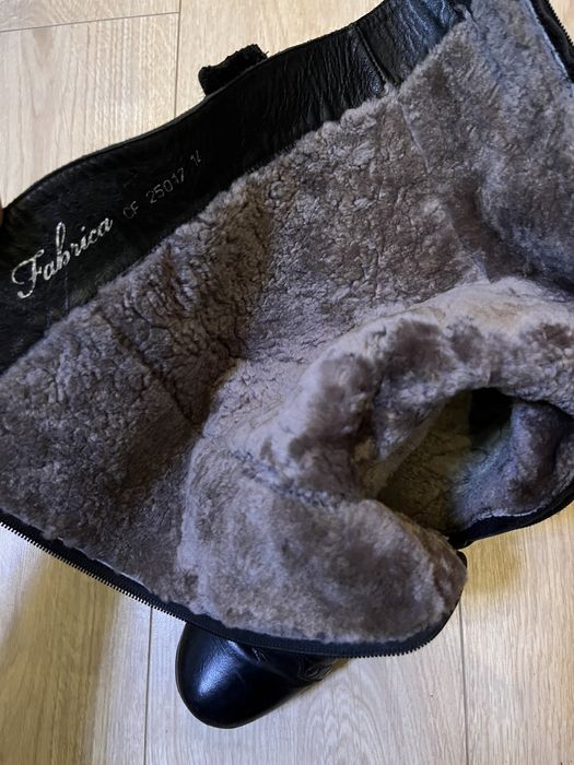 Зимние кожанные сапоги