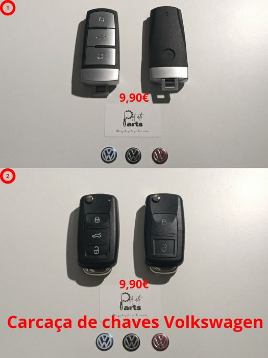 Capas carcaças chaves Volkswagen
