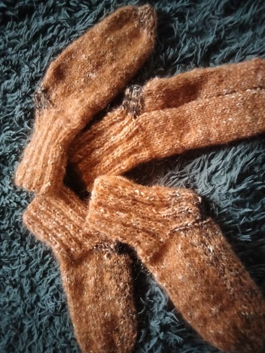 Шкарпетки - пухнастики плетені тепленькі