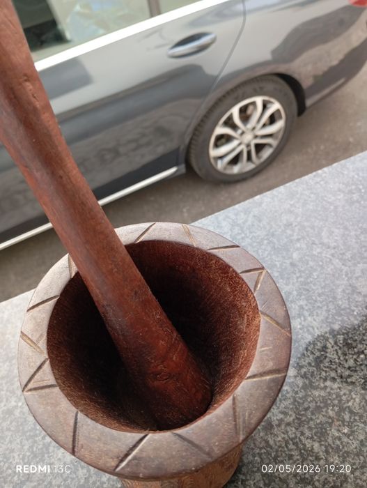 Almofariz madeira arte africana