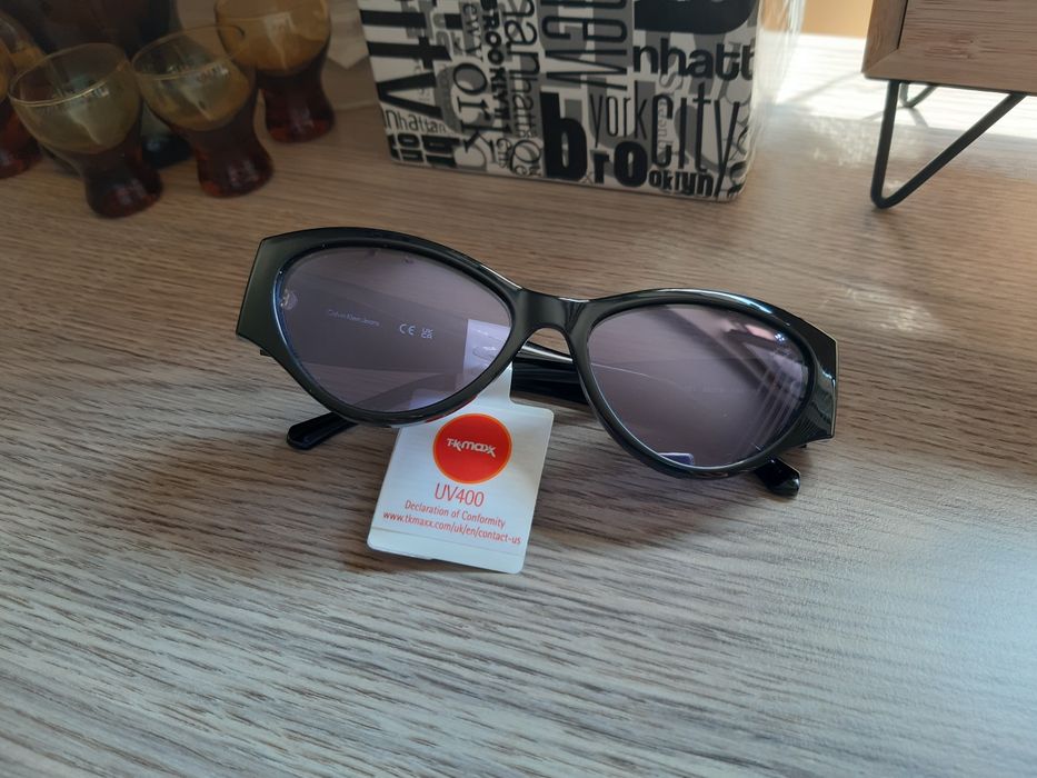 Okulary calvin Klein jeans czarne unisex kolekcja tkmaxx oryginał lato
