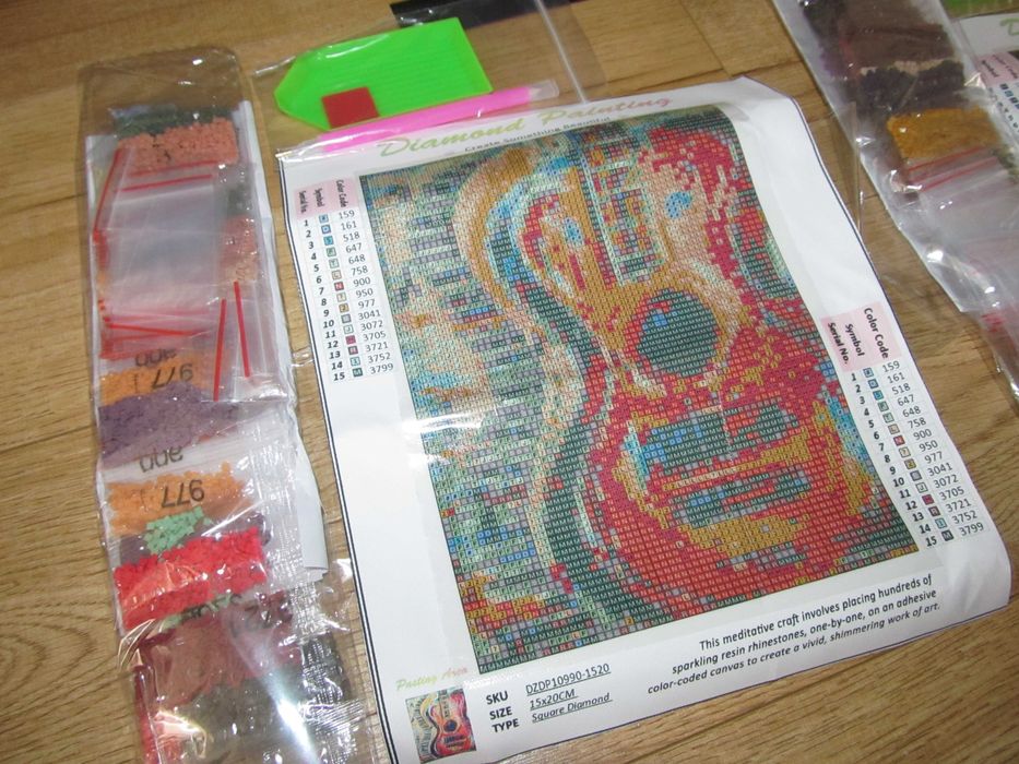 Алмазка Картина Мозаїка Гітара Пейзаж