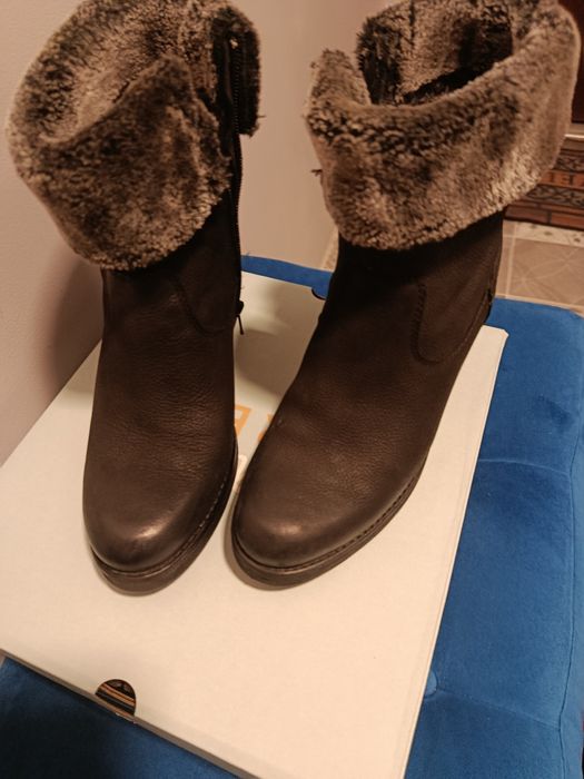 Botki damski 40 skórzane