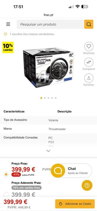 Thrustmaster cadeira + volante