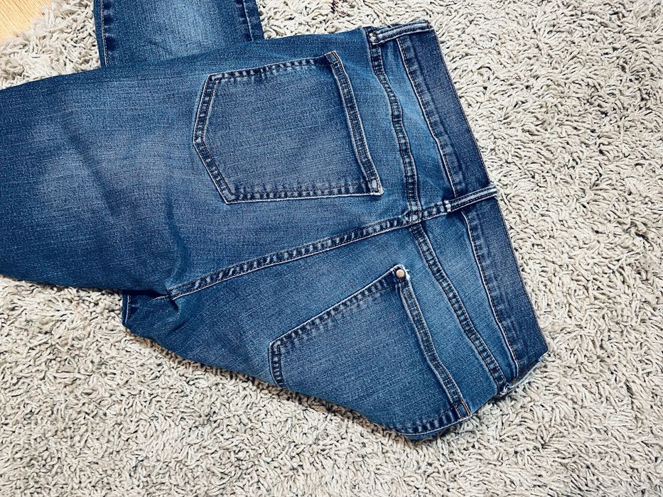 Meskie niebieskie jeansy rozm M rurki skinny