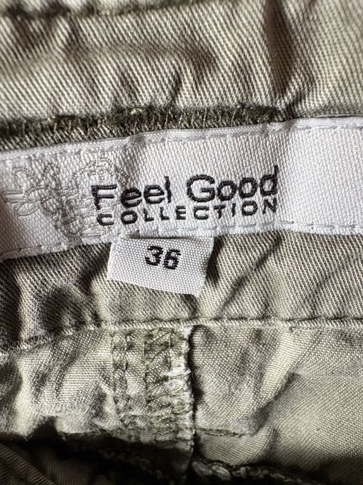 Spódnica Midi Khaki Feel Good Collection 36 Bawełna Cargo Kieszenie bdb
