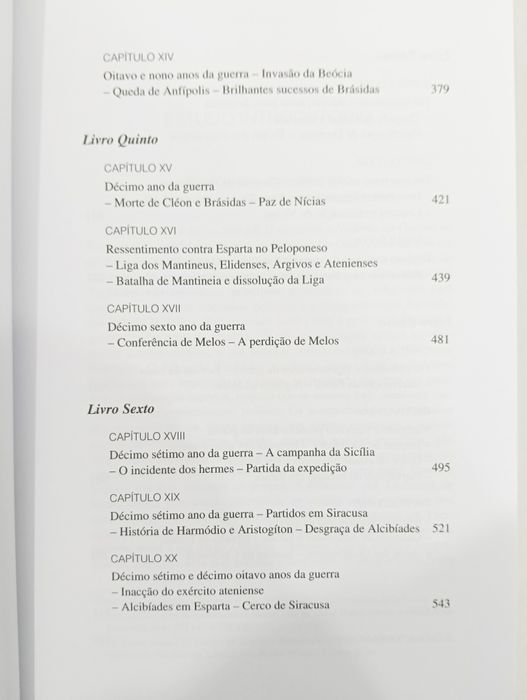 Livro: História da Guerra do Peloponeso