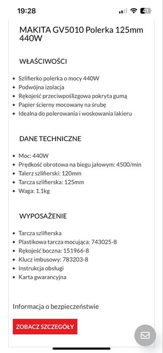 Szlifierko polerka Makita
