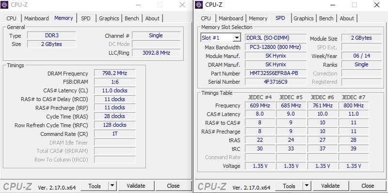 Pamięć RAM HYNIX 2GB 1600 MHz HMT325S6EFR8A-PB (DDR3, PC3-12800S)