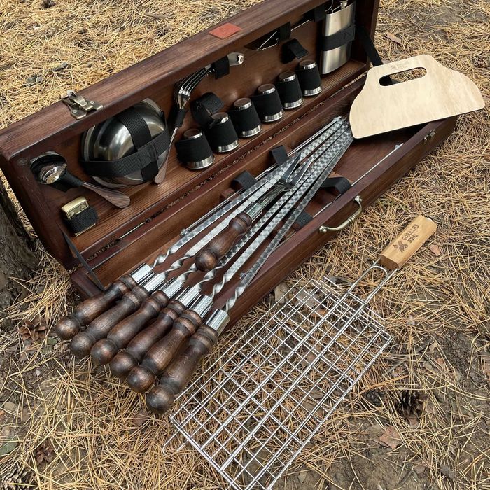 Набір шампурів ПУМА BS13 Набор шампуров для шашлыка в кейсе