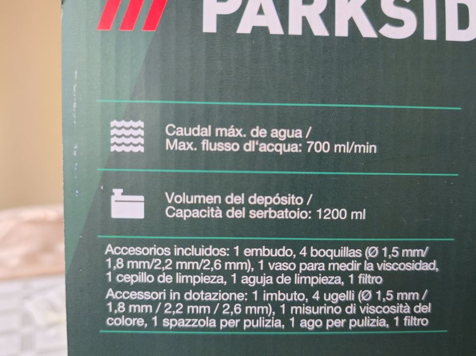 Pestola de pintura 20v parkside