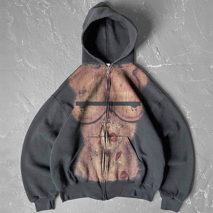 Зіп худі з принтом