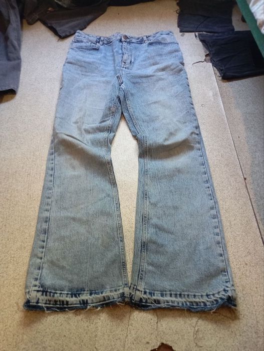 Flared bootcut flare archive Japanese blue синие - голубые джинсы буткаты клеш кльош клёш джинси drip opium y2k vintage клеши фларед буткаты флейред