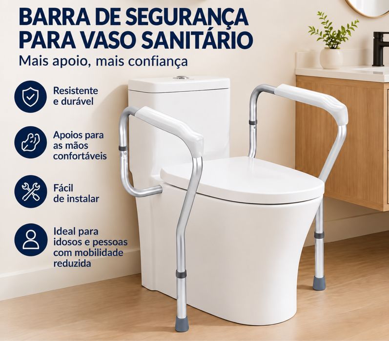 Barra de seguranca para vaso sanitário