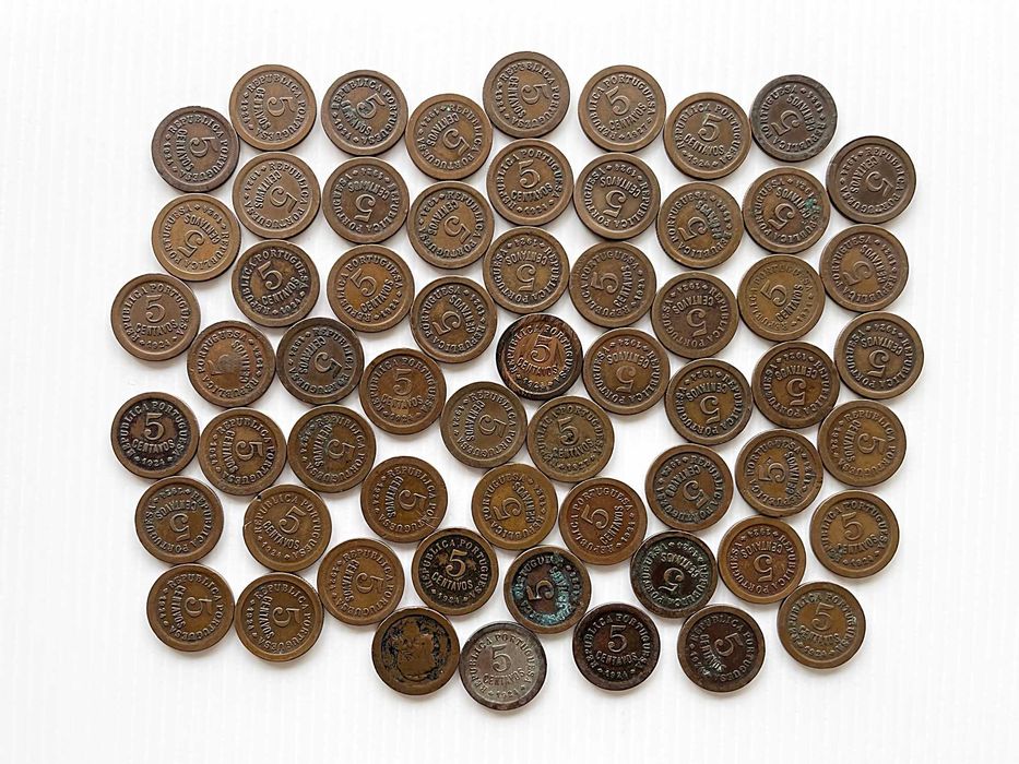 Lote de 60 Moedas 5 Centavos 1924