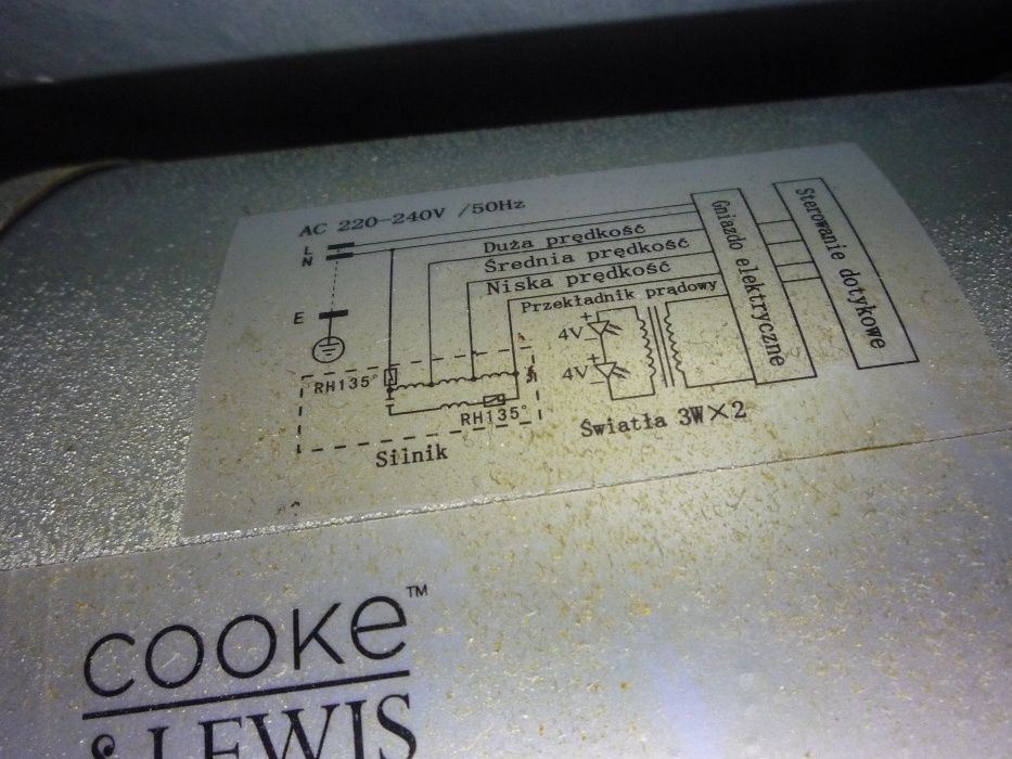 Okap kominowy cook&lewis inox