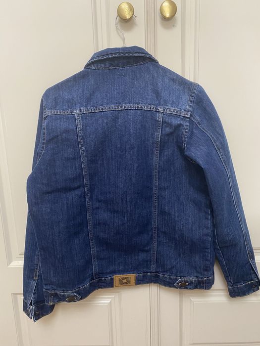 Casaco de ganga azul para rapaz